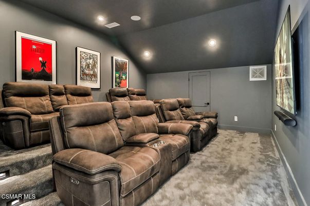 Home Theatre Room, Interior, Projection Screen, Recessed Lighting, Theatre Room