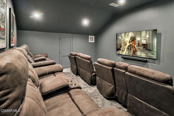 Home Theatre Room, Interior, Projection Screen, Recessed Lighting, Theatre Room