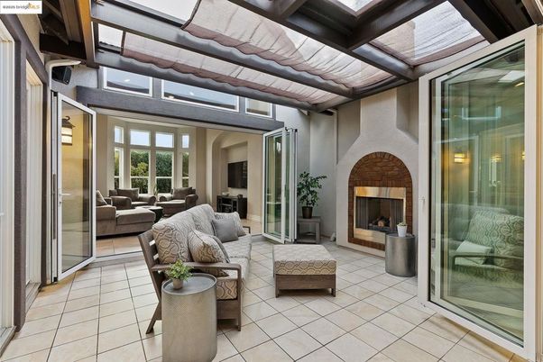 Fireplace, Interior, Living room, Sun Room