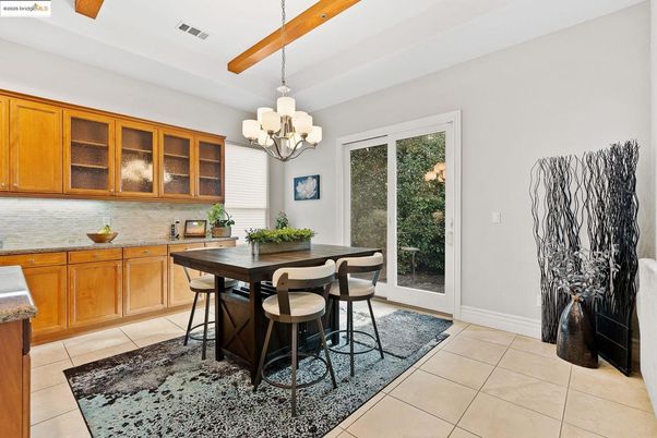 Chandelier, Dining room, Interior, Kitchen, Wooden Beams