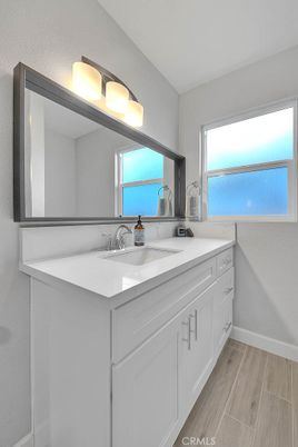 Bathroom, Dual Sink Vanities, Interior, Wood Texture Flooring