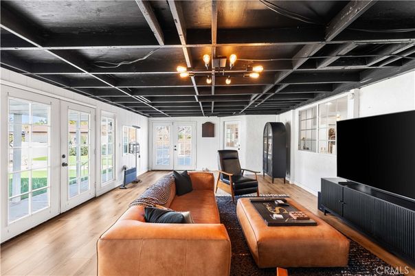 Chandelier, Interior, Wood Texture Flooring