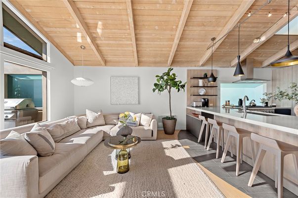 Interior, Kitchen, Living room, Pendant Lights, Wooden Ceilings