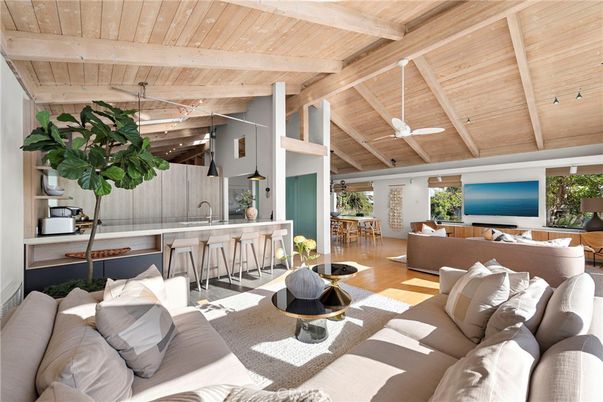Dining room, Interior, Kitchen, Living room, Wooden Beams, Wooden Ceilings, Wood Texture Flooring