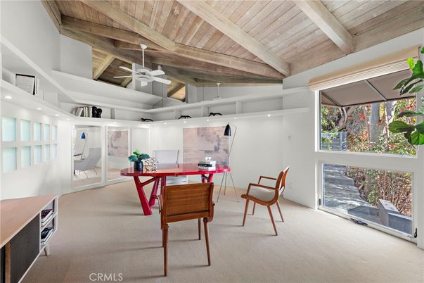 Home Office, Interior, Recessed Lighting, Wooden Beams, Wooden Ceilings