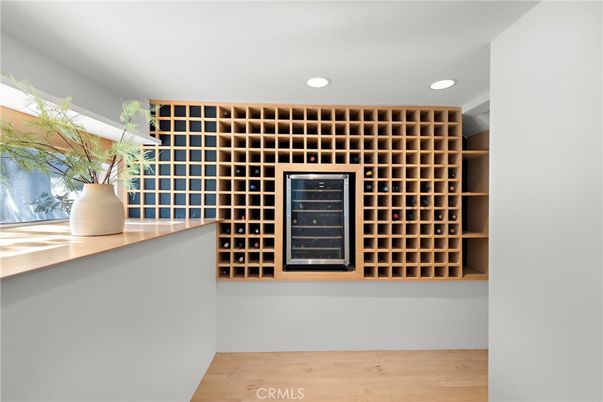 Interior, Recessed Lighting, Wine Storage, Wood Texture Flooring