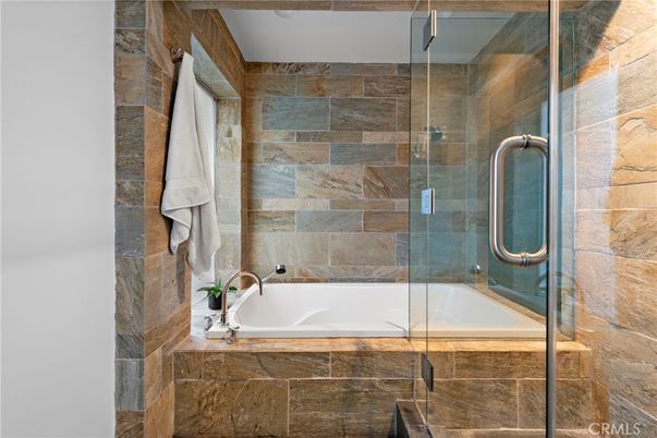 Bathroom, Glass Shower, Interior, Stone Walls
