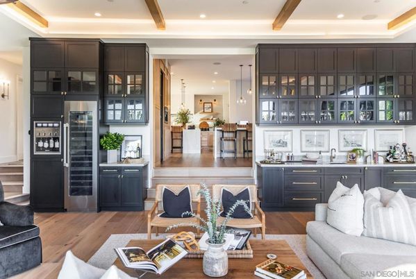 Interior, Kitchen, Living room, Pendant Lights, Recessed Lighting, Stainless Steel Appliances, Wood Texture Flooring