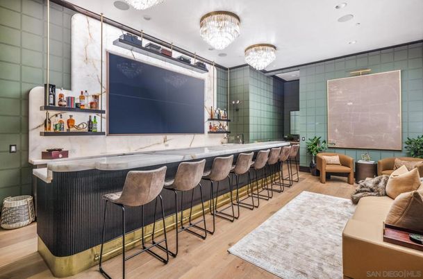 Chandelier, Interior, Living room, Recessed Lighting, Wood Texture Flooring