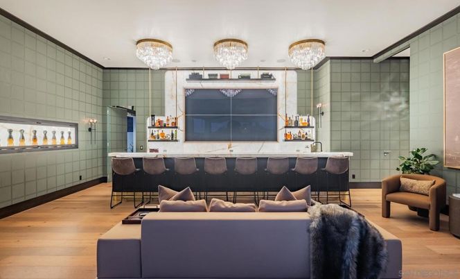 Chandelier, Interior, Living room, Wood Texture Flooring
