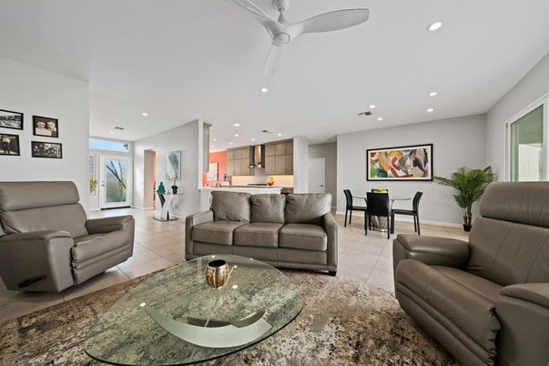 Dining room, Interior, Kitchen, Living room, Recessed Lighting