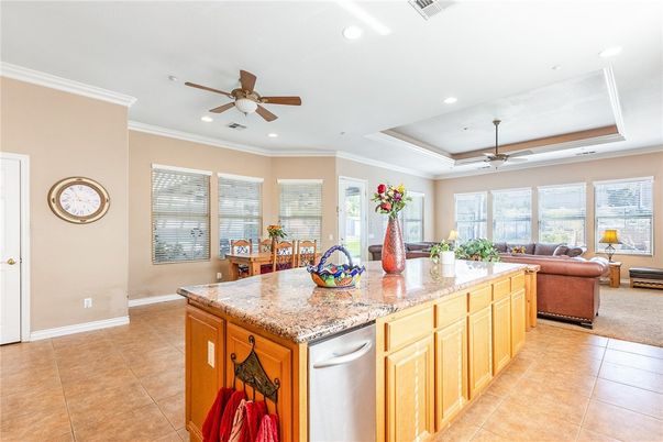 Dining room, Interior, Kitchen, Living room, Recessed Lighting