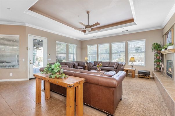 Fireplace, Interior, Living room, Recessed Lighting