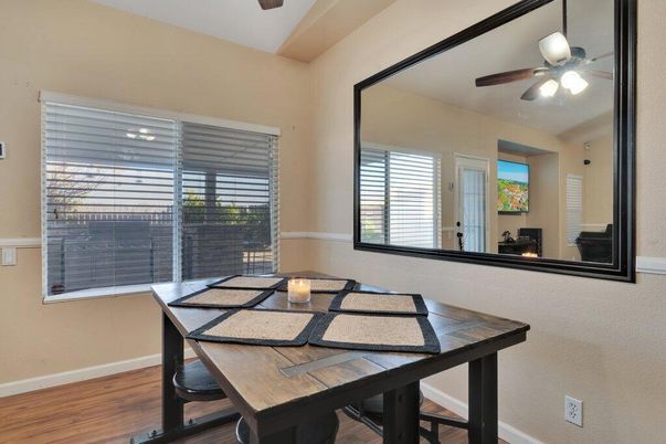 Dining room, Interior, Wood Texture Flooring