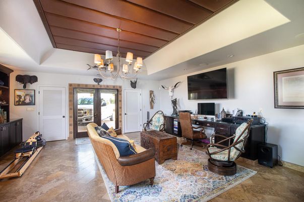 Chandelier, Home Office, Interior, Living room