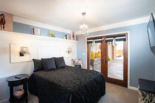 Bedroom, Chandelier, Interior