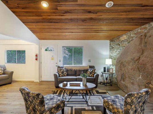 Interior, Living room, Stone Walls, Wooden Ceilings, Wood Texture Flooring