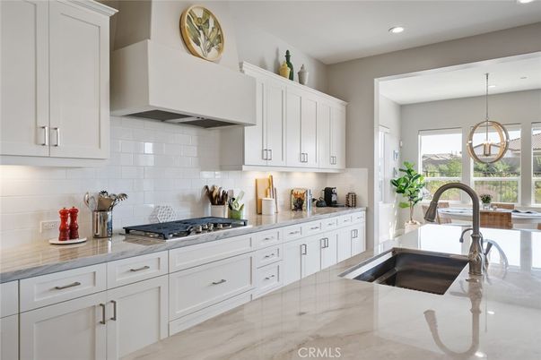 Interior, Kitchen, Marble, Pendant Lights, Recessed Lighting