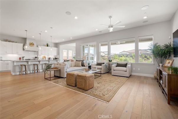 Interior, Kitchen, Living room, Pendant Lights, Recessed Lighting, Wood Texture Flooring