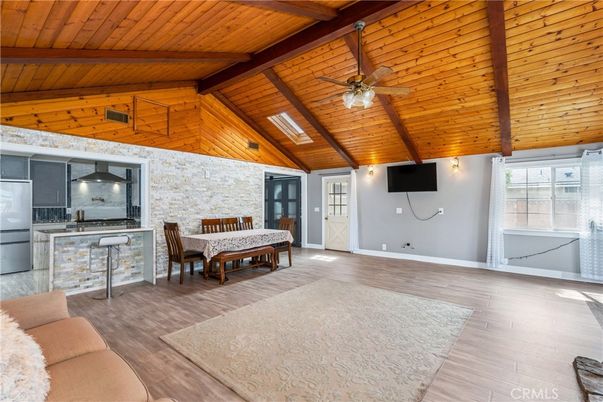 Dining room, Interior, Kitchen, Stone Walls, Wooden Beams, Wooden Ceilings, Wood Texture Flooring