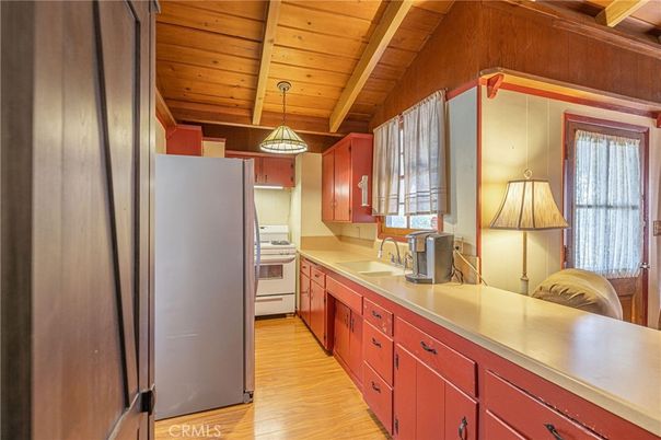 Interior, Kitchen, Pendant Lights, Wooden Beams, Wooden Ceilings, Wood Texture Flooring