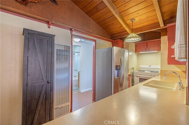 Interior, Kitchen, Pendant Lights, Wooden Beams, Wooden Ceilings, Wood Texture Flooring