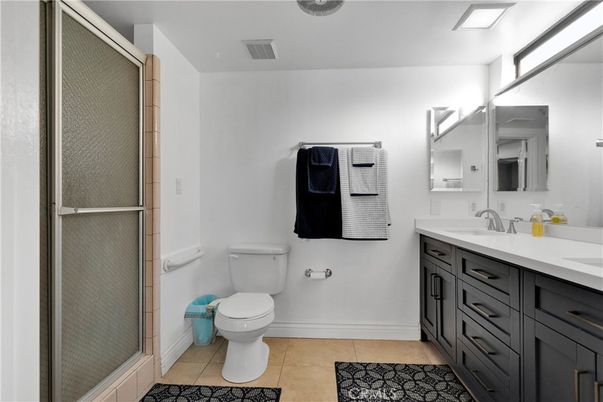 Bathroom, Dual Sink Vanities, Glass Shower, Interior