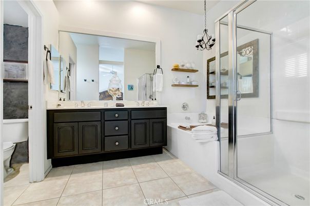 Bathroom, Dual Sink Vanities, Glass Shower, Interior