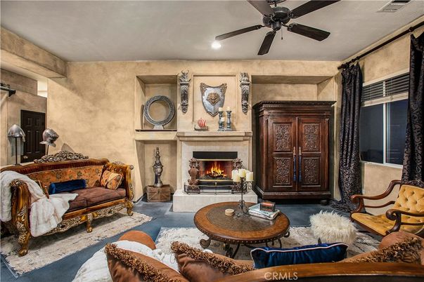 Fireplace, Interior, Living room, Recessed Lighting