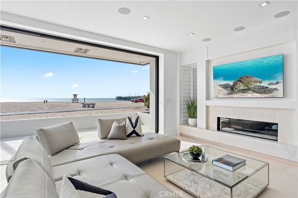 Fireplace, Interior, Living room, Recessed Lighting, Water