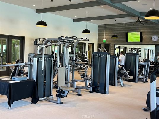 Fitness Equipment, Gym, Interior, Pendant Lights, Recessed Lighting
