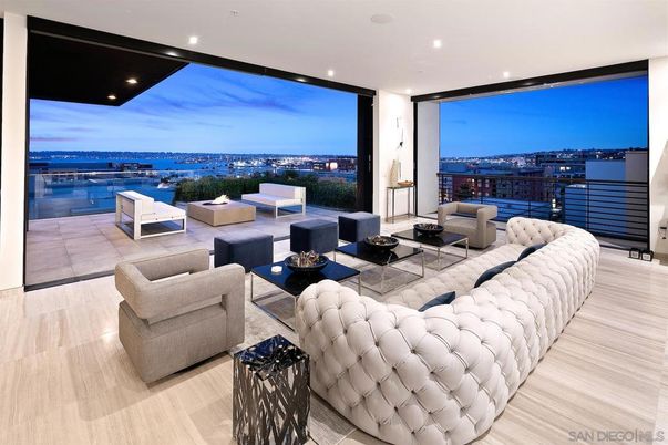 Interior, Living room, Recessed Lighting, Water, Wood Texture Flooring