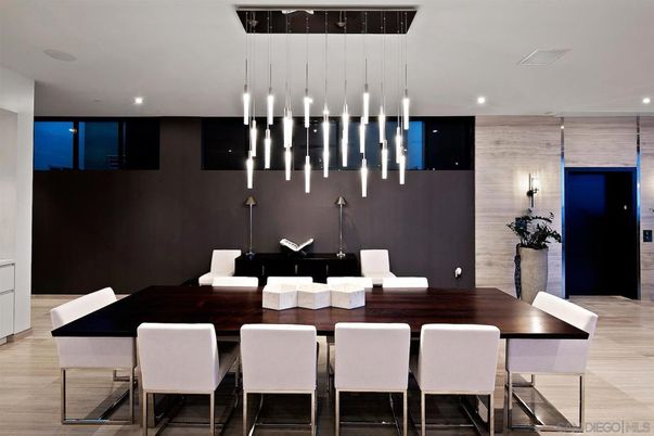 Dining room, Interior, Pendant Lights, Recessed Lighting