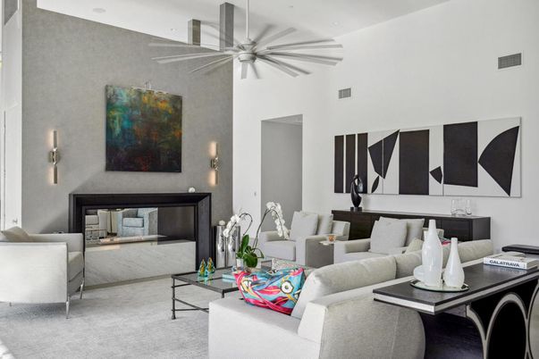 Fireplace, Interior, Living room, Pendant Lights
