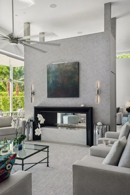 Interior, Living room, Recessed Lighting