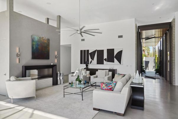Fireplace, Interior, Living room, Recessed Lighting
