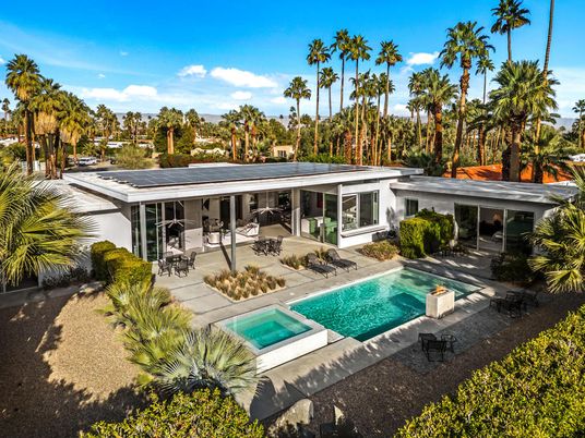 Exterior, Pool, Solar Panels