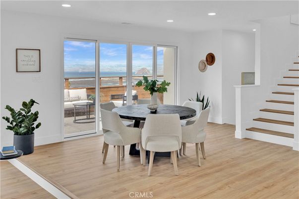Dining room, Interior, Recessed Lighting, Water, Wood Texture Flooring