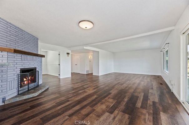 Empty room, Fireplace, Interior, Wood Texture Flooring