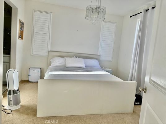 Bedroom, Chandelier, Interior