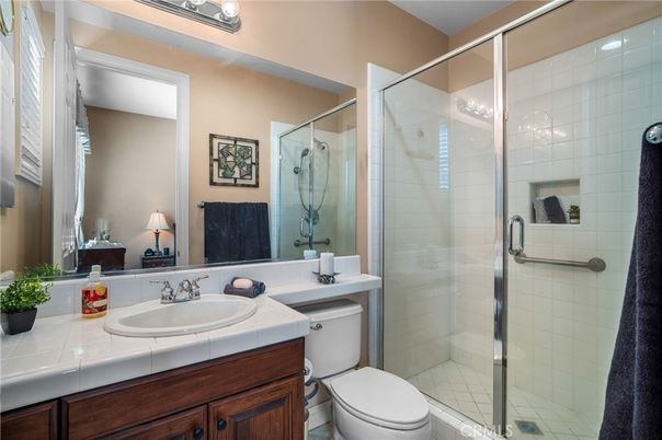 Bathroom, Glass Shower, Interior, Tile Countertops