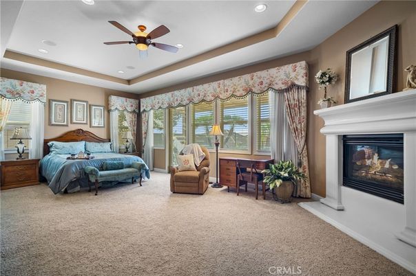 Bedroom, Fireplace, Interior, Recessed Lighting
