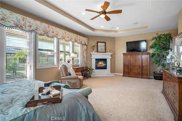 Bedroom, Fireplace, Interior, Recessed Lighting