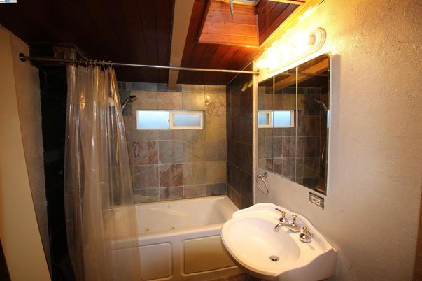 Bathroom, Glass Shower, Interior, Wooden Ceilings