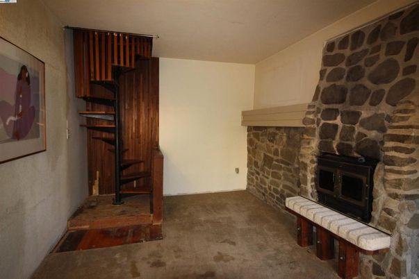 Fireplace, Interior, Stone Walls