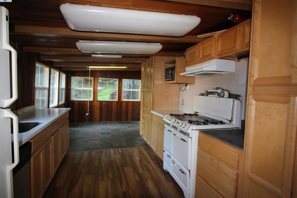 Interior, Kitchen, Wood Texture Flooring