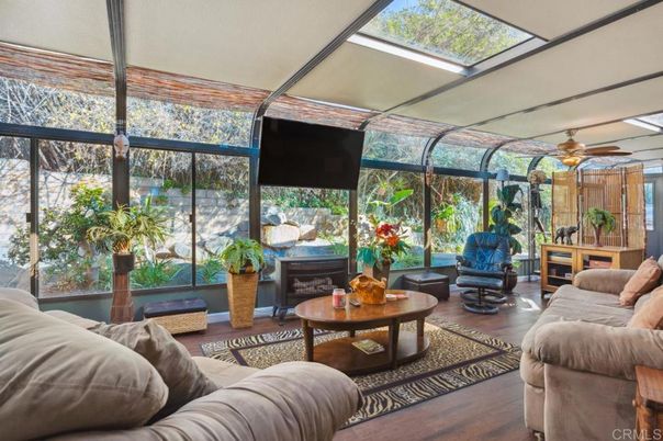 Glass Ceilings, Interior, Living room, Sun Room, Wood Texture Flooring