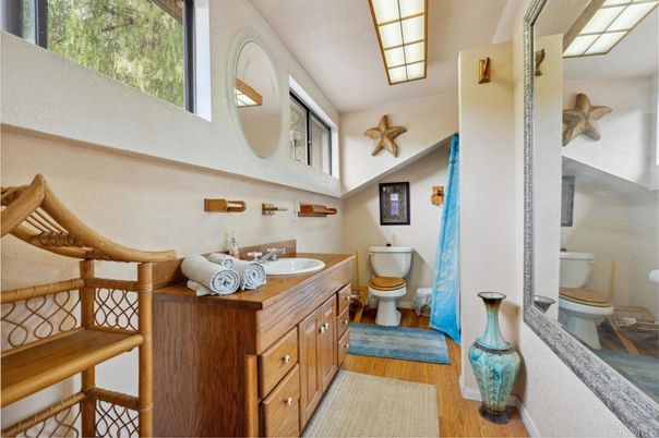 Bathroom, Interior, Wood Texture Flooring