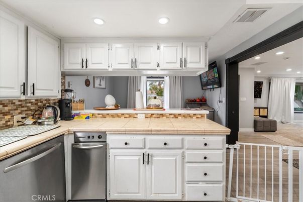 Interior, Kitchen, Recessed Lighting, Tile Countertops