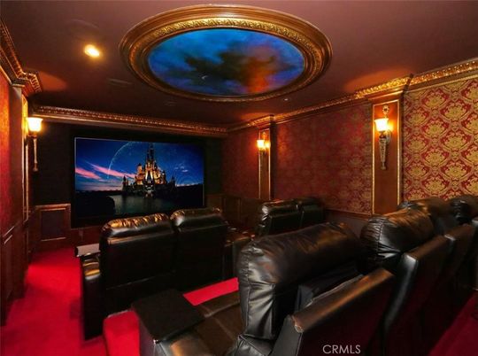 Home Theatre Room, Interior, Projection Screen, Recessed Lighting, Theatre Room